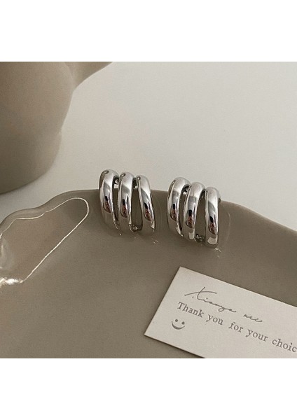 Niş Tasarım Metal Saplama Küpeler Moda Vintage Basit Moda Küpeler (Yurt Dışından)