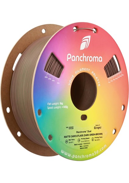 Panchroma Pla Dual Filament Mat Kamuflaj (Koyu Yeşil - Kahverengi)