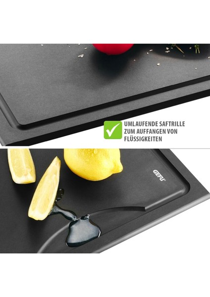 Slıze Büyük Kesme Tahtası, Siyah Renk 44X30X0,9 cm modelleri