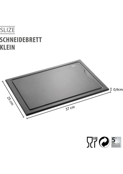 Slıze Büyük Kesme Tahtası, Siyah Renk 44X30X0,9 cm