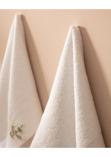 Opal Nakışlı %100 Pamuk 2'li El Havlusu - Beyaz - 30X45 cm fırsatları