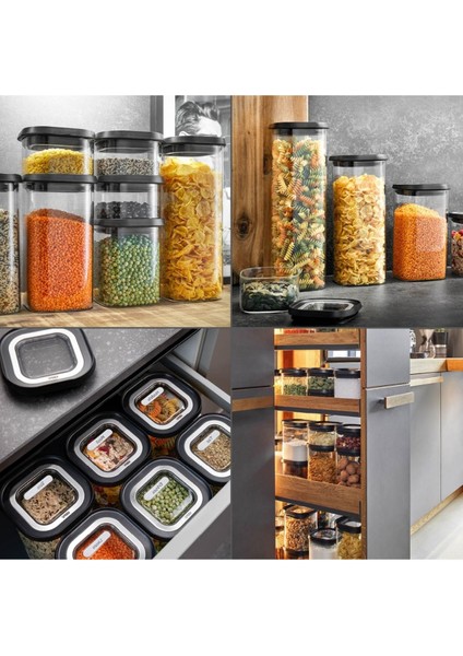 Pantry Erzak Saklama Kabı 1400 ml 11X11X20 cm