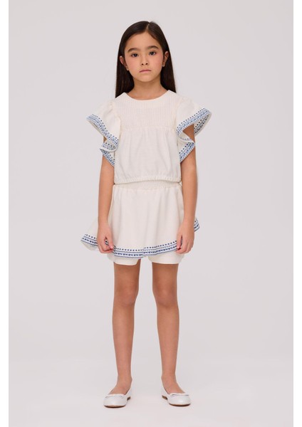 Bg Store Kız Çocuk Ekru Bluz