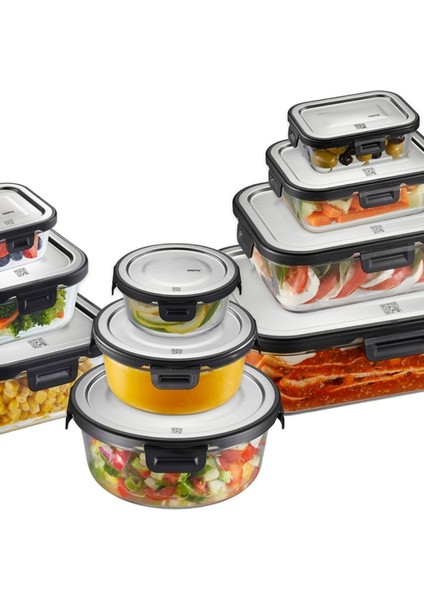 Mılo Gıda Saklama Kabı Dikdörtgen 600 ml Paslanmaz Çelik Kapaklı
