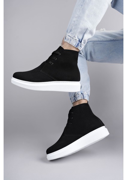 ET207 Oslo Bağcıklı Süet Erkek Günlük Spor Bot Bt - Siyah