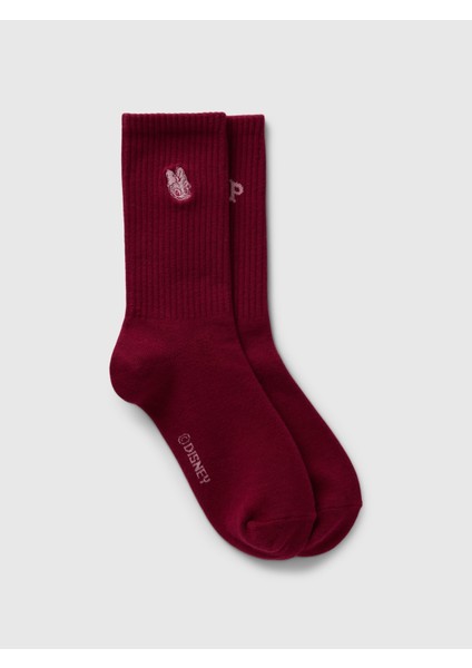 Erkek Bordo Gap × Disney Gap Logo Crew Çorap