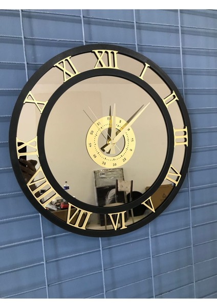 Gerçek Aynalı Dekoratif Duvar Saati (40 Cm)
