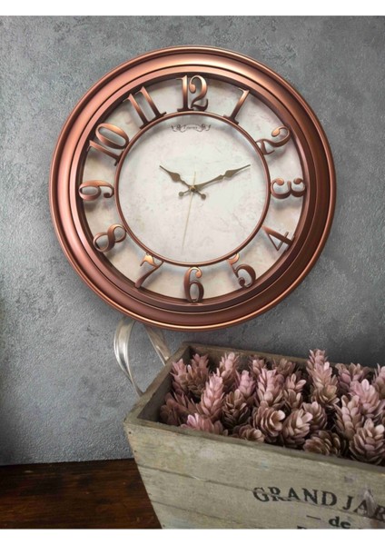 Akar Saniye Sessiz Mekanizma Dekoratif Duvar Saati 46 cm