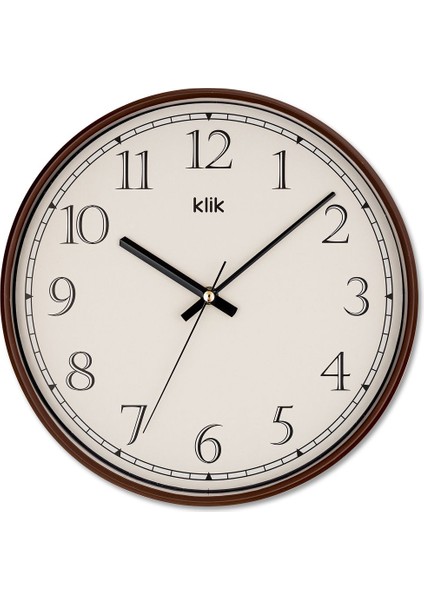 Slim Kahverengi Minimalist Duvar Saati