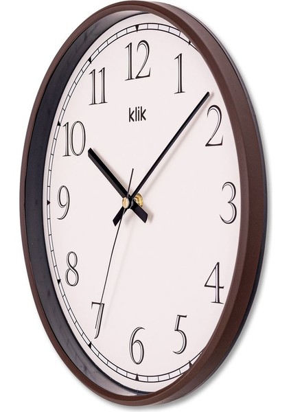 Slim Kahverengi Minimalist Duvar Saati