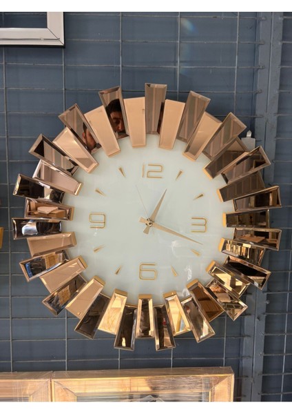 Art Mirror Elite Piyano Aynalı Saat 80CM Beyaz Bronz fiyatları