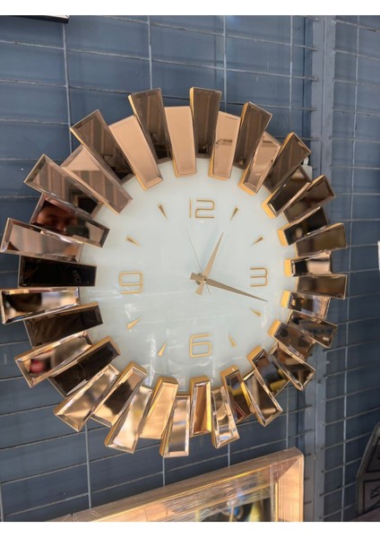 Art Mirror Elite Piyano Aynalı Saat 80CM Beyaz Bronz modelleri