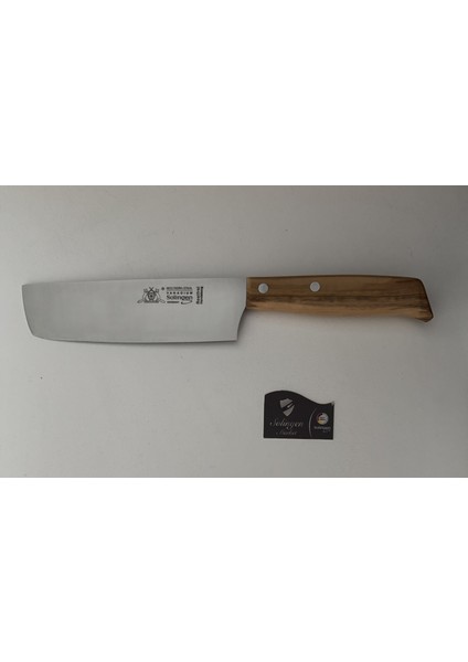 Max Melcıhor Nakiri Şef Bıçağı Zeytin Ağaç Saplı 17 cm