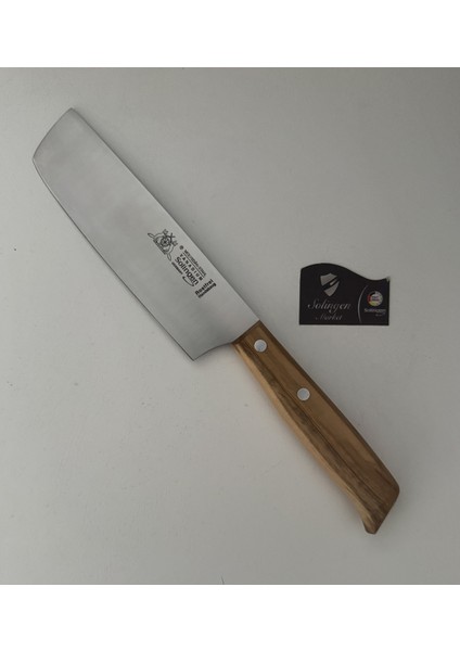 Max Melcıhor Nakiri Şef Bıçağı Zeytin Ağaç Saplı 17 cm