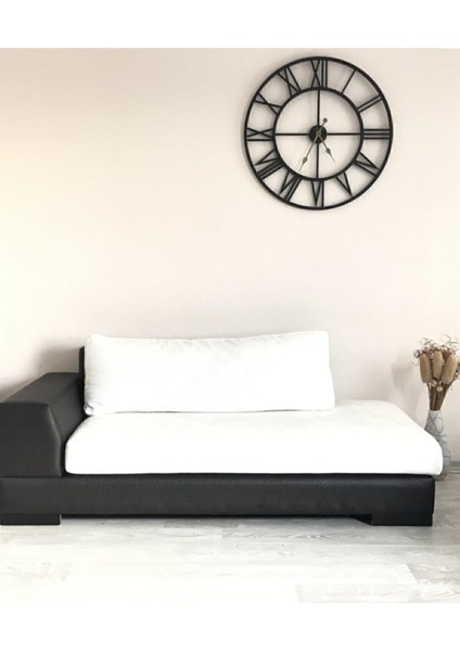 Ultima Regal Dekoratif Mat Siyah Ferforje 76 CM.2688 B Iskelet Duvar Saati Büyük Boy fiyatları