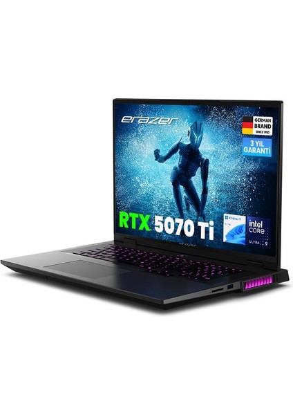 Beast 18 X1 MD62746 Intel Ultra 9 275HX 32GB Ram 2tb SSD RTX5070TI 18" 240Hz Qhd+ IPS W11H Oyuncu Laptop modelleri