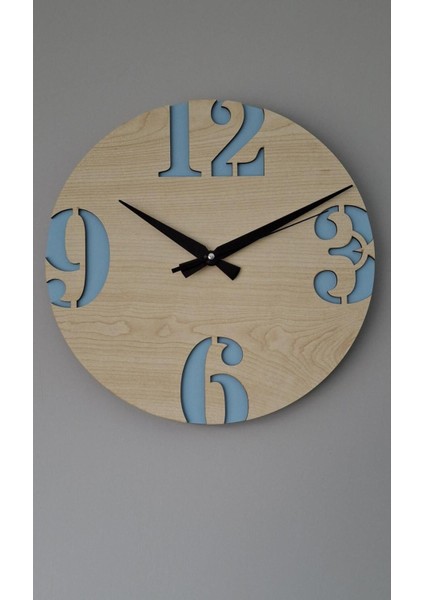 Erdizden Büyük Rakamlı Çift Lazer Kesim Mdf Duvar Saati modelleri