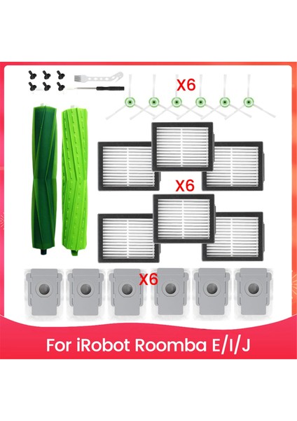 Irobot Roomba E/ı/j Serisi Robot Süpürge Aksesuarları, Yedek Parçalar Ana Fırça, Yan Fırça, Filtre, Toz Torbaları (Yurt Dışından)