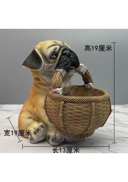 Elite Bulldog Köpekli Sepet & Saksı & Anahtarlık 1 Adet