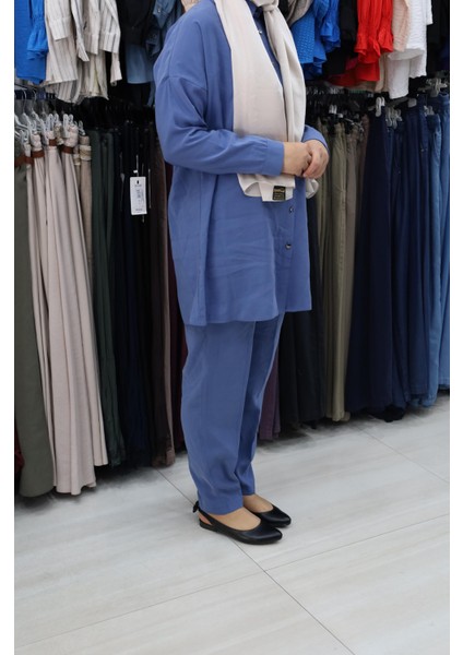 Gömleği Düğmeli Pantolonlu Ikili Takım modelleri