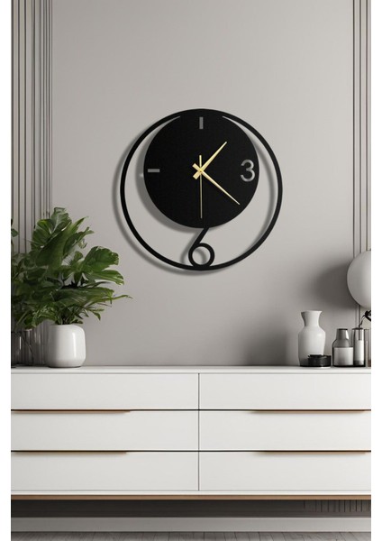 Eclipse Metal Duvar Saati, Modern Duvar Saati, Ev Ofis Dekorasyon, Hediyelik Sessiz Saat, 49X49 cm fiyatları