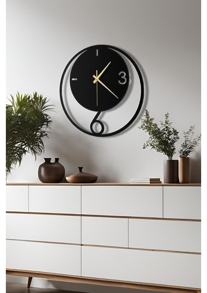 Eclipse Metal Duvar Saati, Modern Duvar Saati, Ev Ofis Dekorasyon, Hediyelik Sessiz Saat, 49X49 cm modelleri