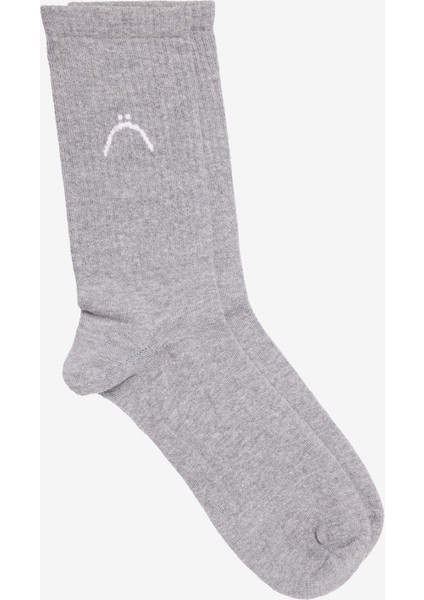 Erkek Siyah-Beyaz-Gri Desenli 5'li Soket Çorap