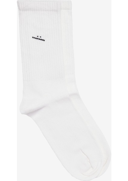 Erkek Siyah-Beyaz-Gri Desenli 5'li Soket Çorap