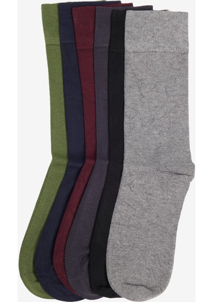 Erkek Karışık Bambulu Desenli 6'lı Soket Çorap modelleri