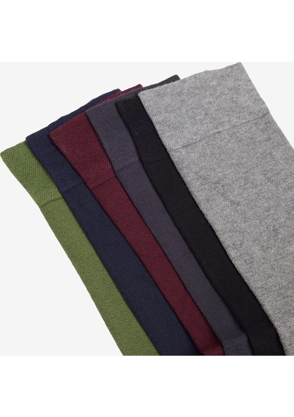 Erkek Karışık Bambulu Desenli 6'lı Soket Çorap