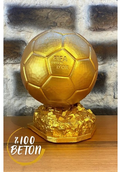 Ballon D'or 15 cm Boyunda (Hediye Paketi Ile Beraber) Beton Büst/figür/biblo 1 Adet