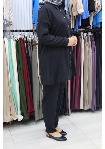 Gömleği Düğmeli Pantolonlu Ikili Takım modelleri