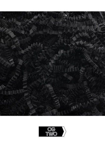 Premium Zig Zag Kırpık Kağıt Hediye Kutusu Süsleme Için Dolgu Pelur Kırpıntı Kağıt 50 gr Siyah 1 Adet