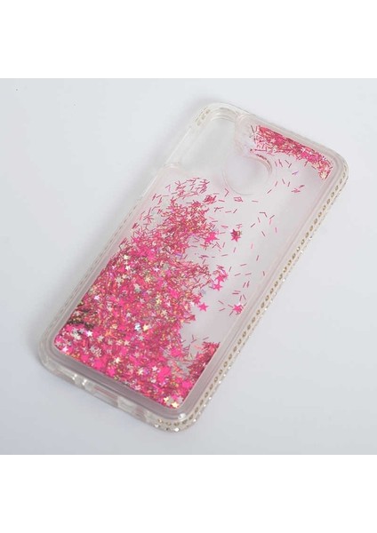 Iphone 11 Uyumlu Yanları Taşlı Sulu Simli Lüx Silikon Kılıf