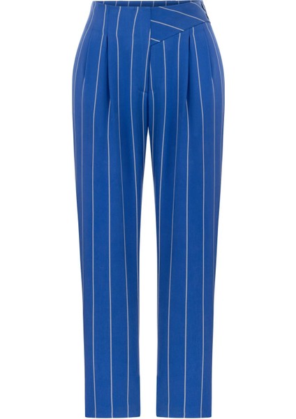 Kadın Saks Lima Pants Çizgili Pantolon