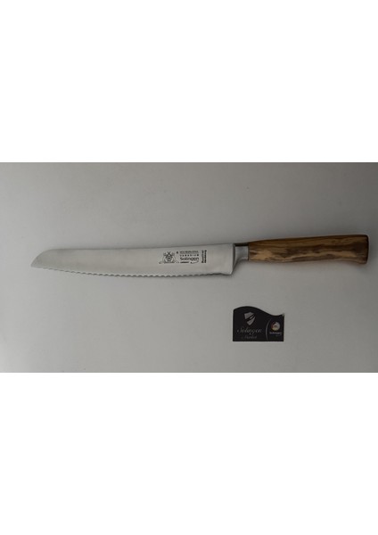 Max Melchıor Dövme Çelik Zeytin Ağaç Ekmek Bıçağı 21CM