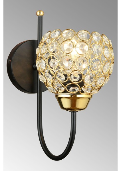 Siyah Baston Kristal Modern Aplik modelleri