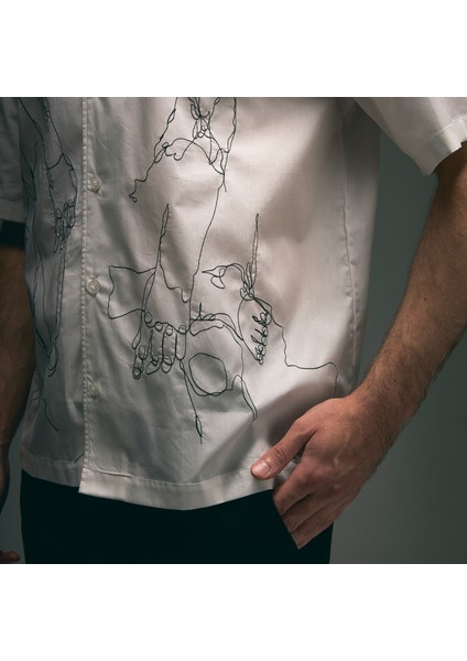 Nakış Işlemeli Oversize Gömlek