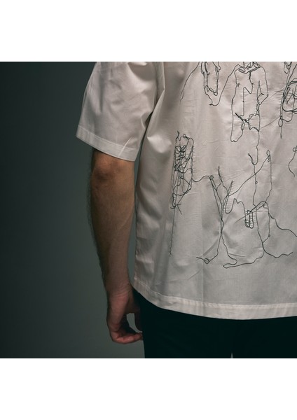 Nakış Işlemeli Oversize Gömlek
