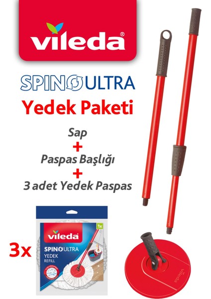 Elite Spino Ultra Yedek Sap Başlık 3 Adet Yedek Paspas Paketi 1 Adet