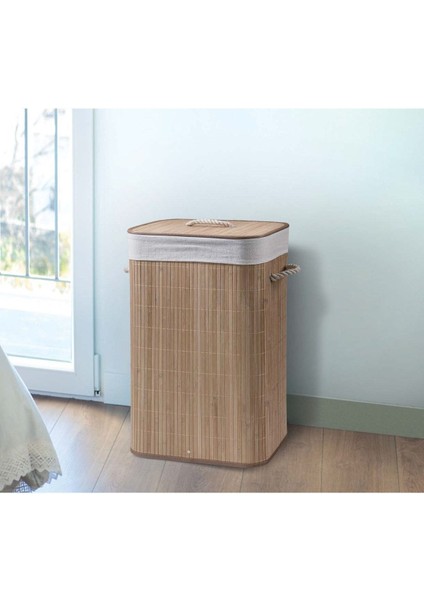 Rem Lorin Bambu Katlanır Çamaşır Sepeti 40x30x60 cm – Yıkanabilir İç Bezli, Hijyenik ve Kolay Taşınabilir modelleri