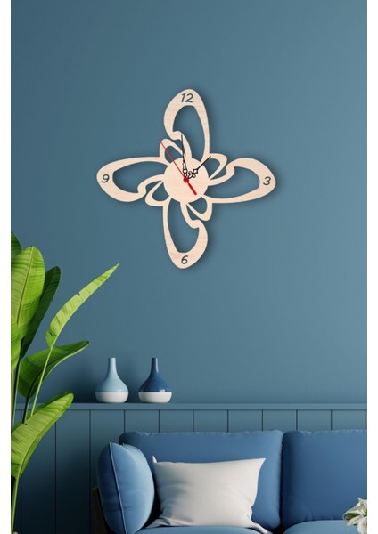 Şekilli Birinci Sınıf Orijinal Lazer Kesim Mdf Duvar Saati - Akçaağaç modelleri