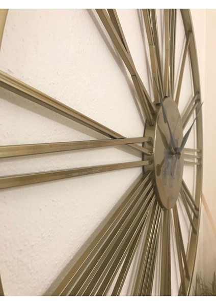 Ultima 2689 Parlak Gold Metal Roma Rakam Duvar Saati Özel Renk modelleri