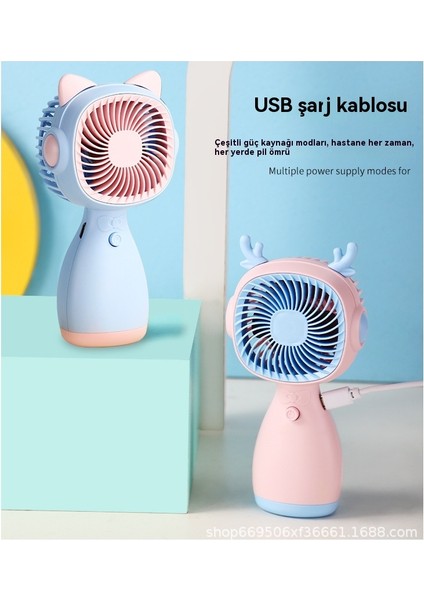 Yeni El Küçük Fan Taşınabilir USB Karikatür Mini Cep Fan (Yurt Dışından)