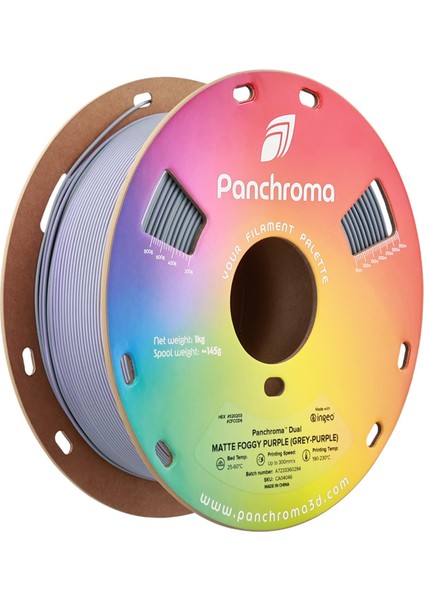 Panchroma Pla Dual Filament Mat Flu Mor (Gri - Mor)