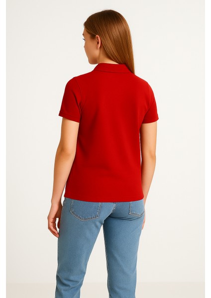 Kadın Polo Yaka Tişört Şık, Basic, Pamuklu Kısa Kollu Yazlık T-Shirt Nefes Alan Kumaş, Günlük & Şık fiyatları