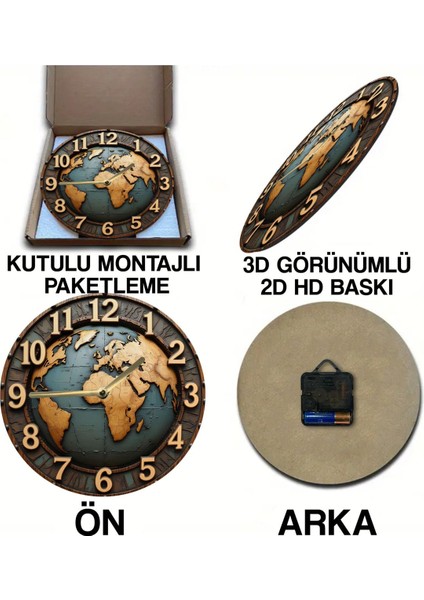 Sessiz Yuvarlak Ahşap Duvar Saati, Kuvars Hareketli 3D Görünümlü 2d Saat SDW120 indirimleri