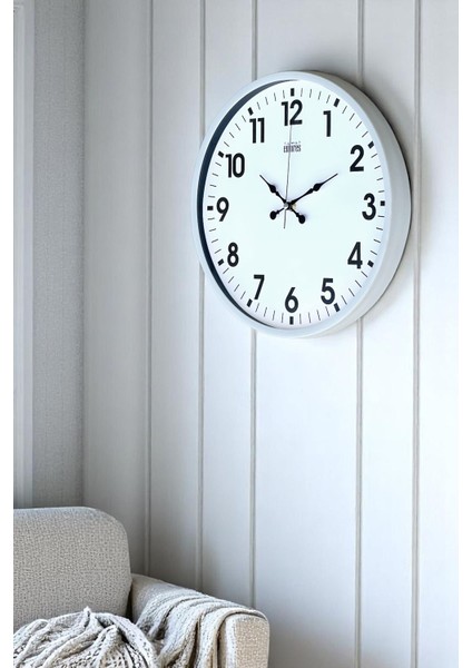 37 cm Dekoratif Gerçek Cam Sessiz Mekanizma Duvar Saati