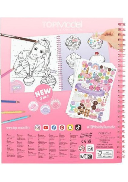 Cake & Bake Boyama Kitabı Parıltılı modelleri