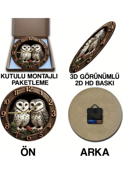 Sessiz Yuvarlak Ahşap Duvar Saati, Kuvars Hareketli 3D Görünümlü 2d Saat Sdw indirimleri